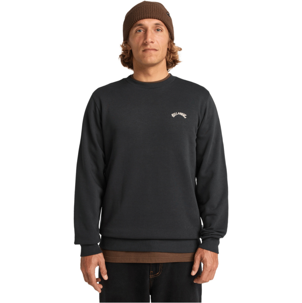 2026 Billabong Mens Arch Crew Sweatshirt EBYFT00146 - Black